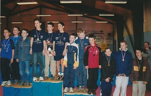 Laurent Crenn, Kévin Vaillant et Clément Abgrall quatrièmes des interclubs minimes