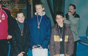Laurent Crenn, Kévin Vaillant et Clément Abgrall quatrièmes des interclubs minimes